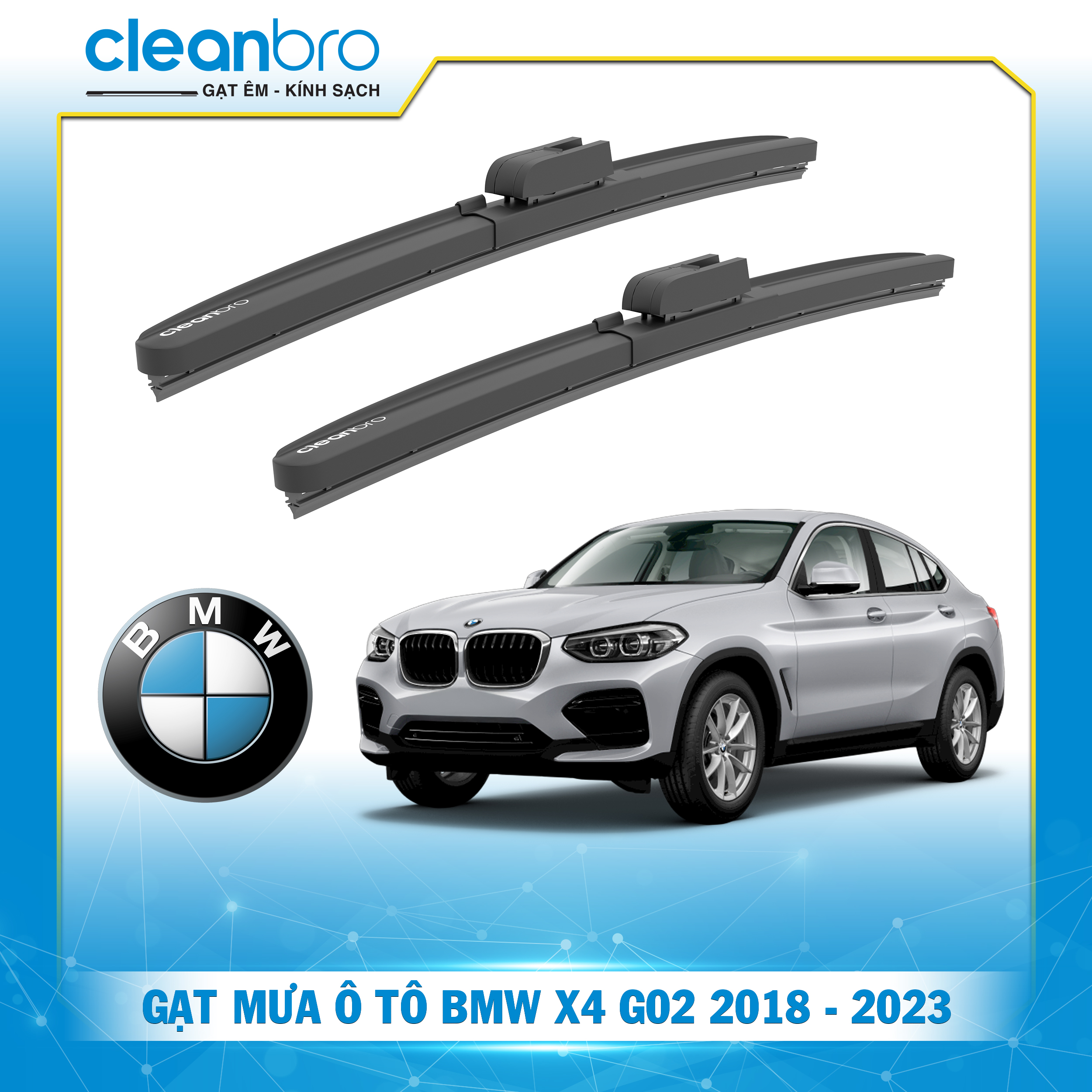 Gạt mưa ô tô hiệu ứng lá sen BMW X4 G02 [2018-2023+]